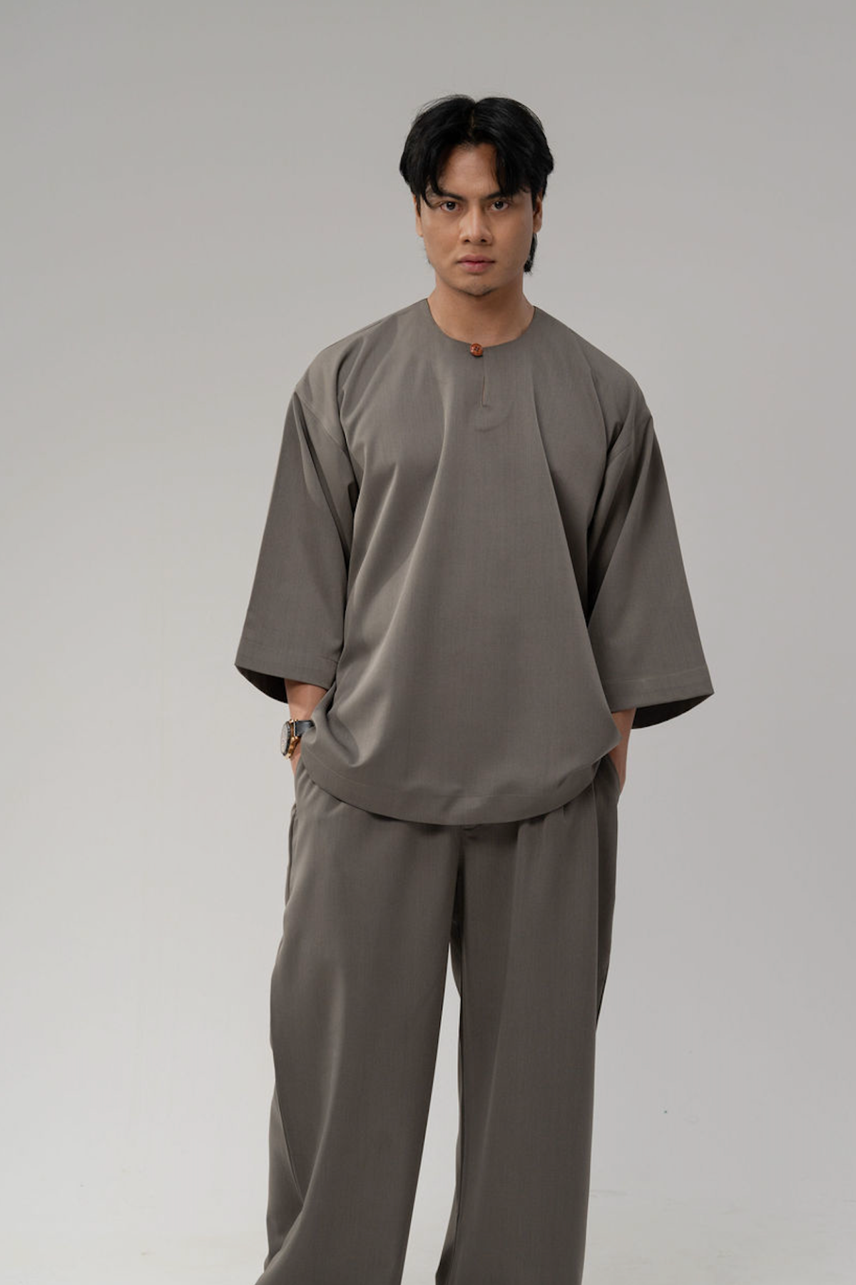 Bentara Baju Melayu in Graphite Grey