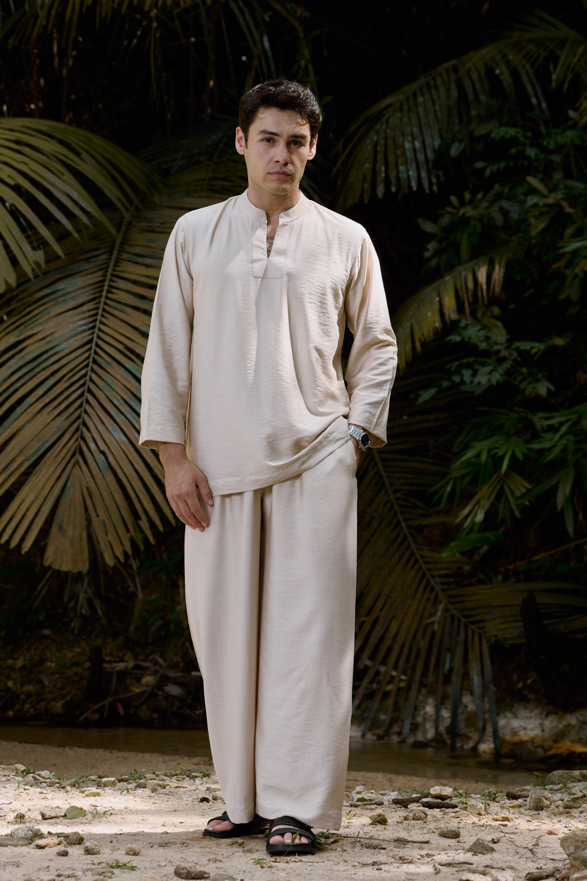 Wiranta Linen Set in Cream