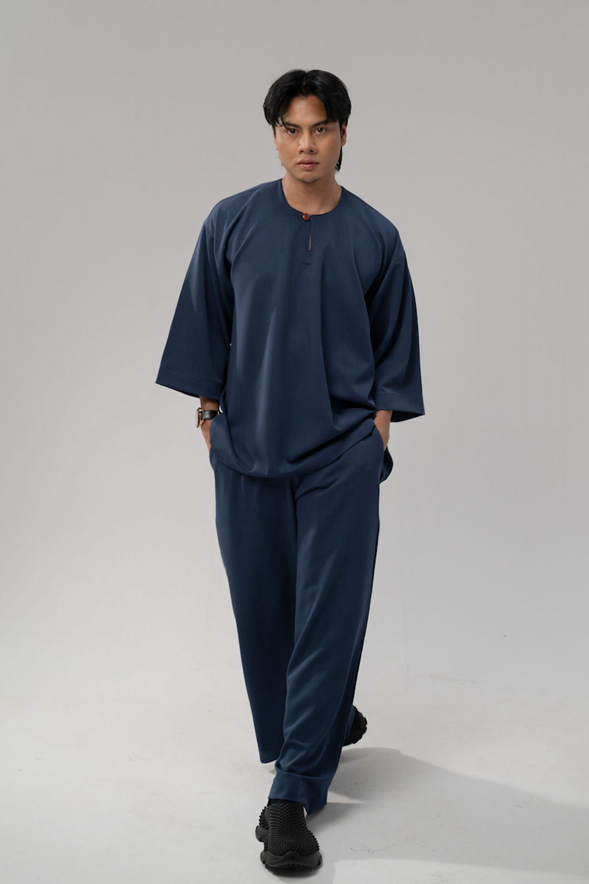 Bentara Baju Melayu in Ash Blue
