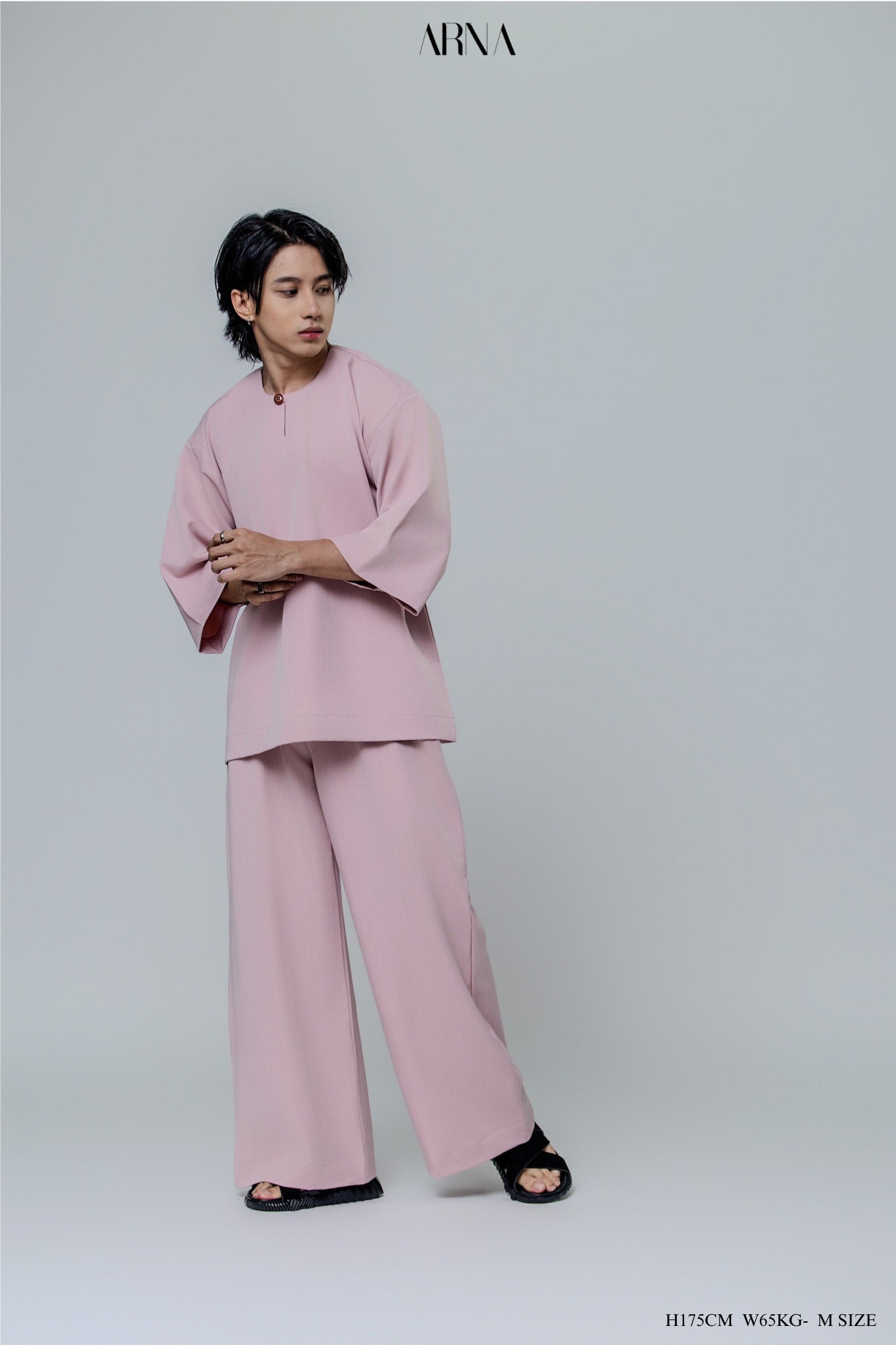 Bentara Baju Melayu in Blush Pink