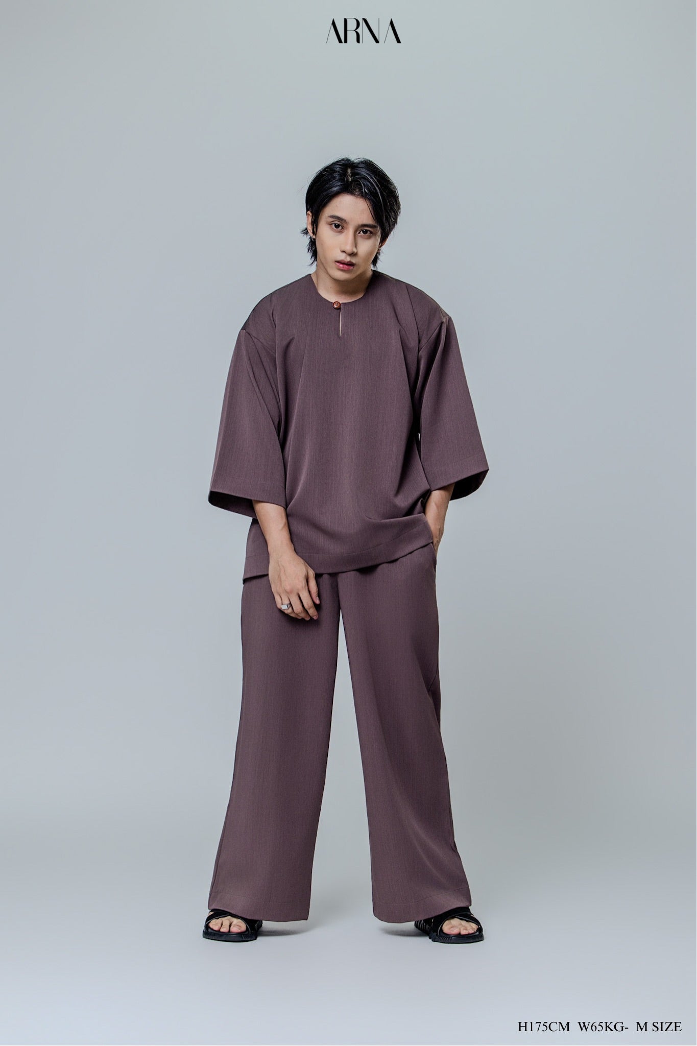 Bentara Baju Melayu in Cocoa Mauve