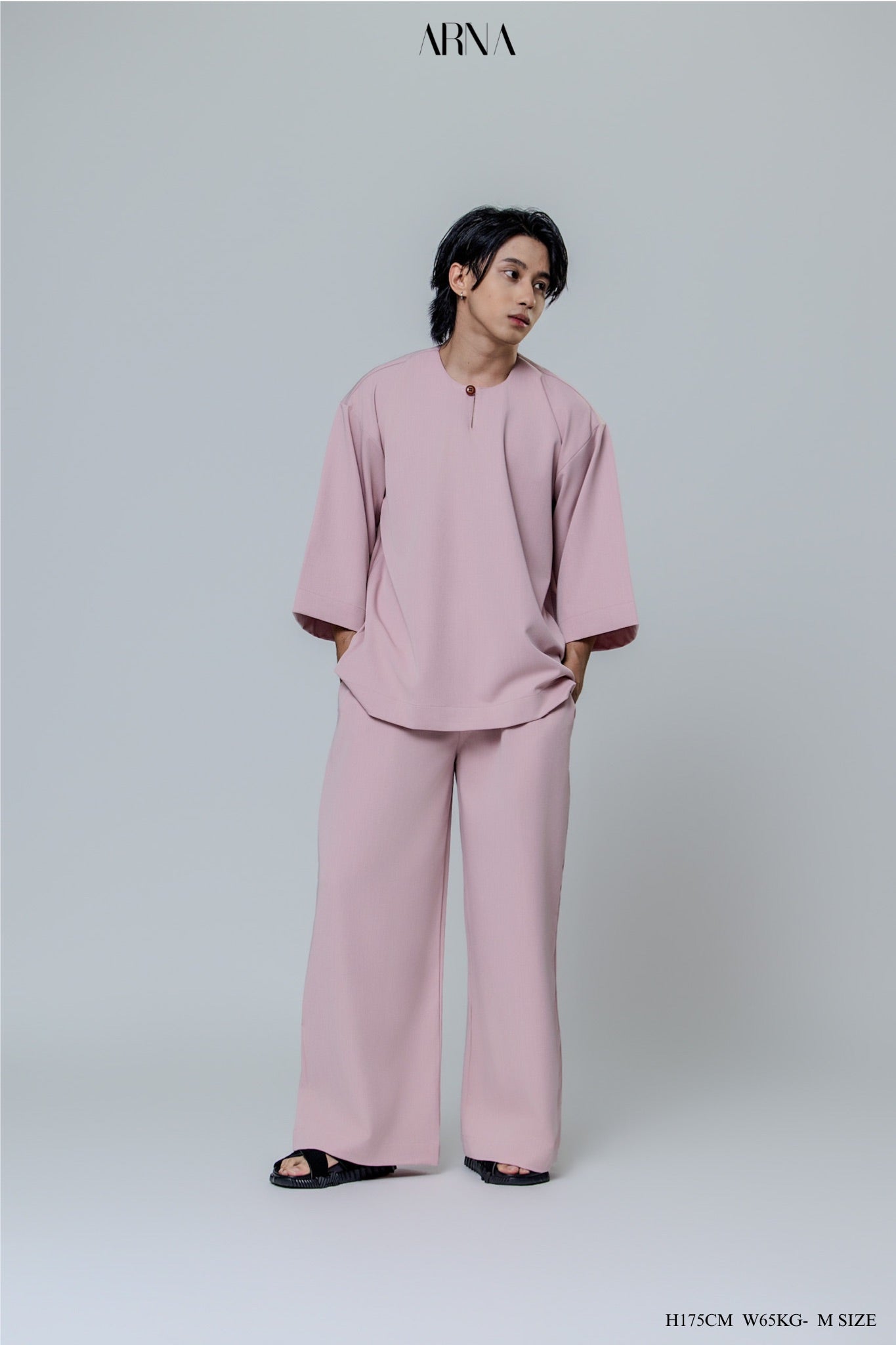 Bentara Baju Melayu in Blush Pink