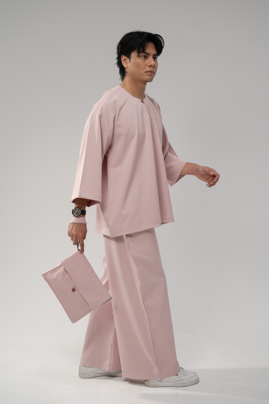 Bentara Baju Melayu in Blush Pink