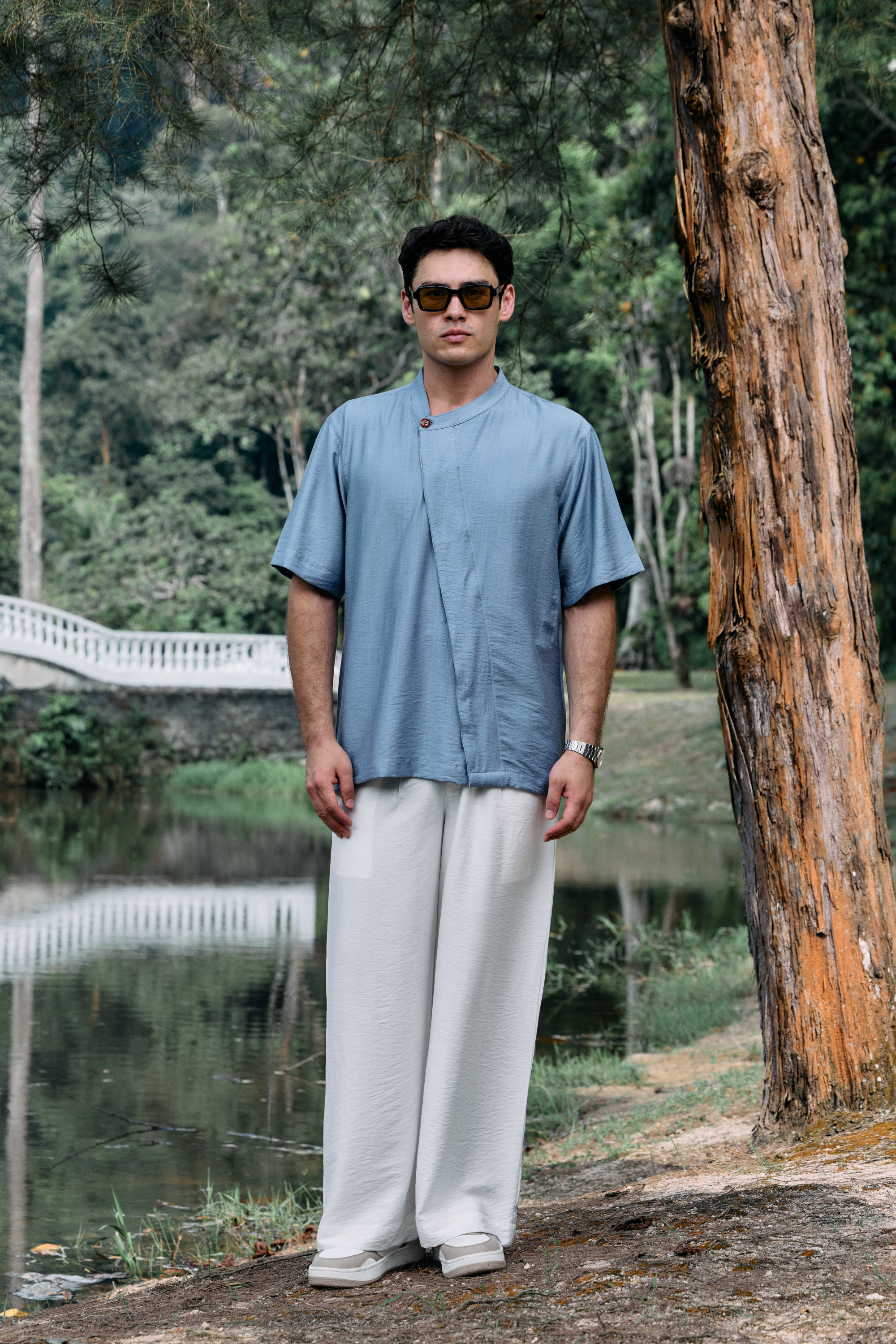 Aruna Linen Shirt in Sky