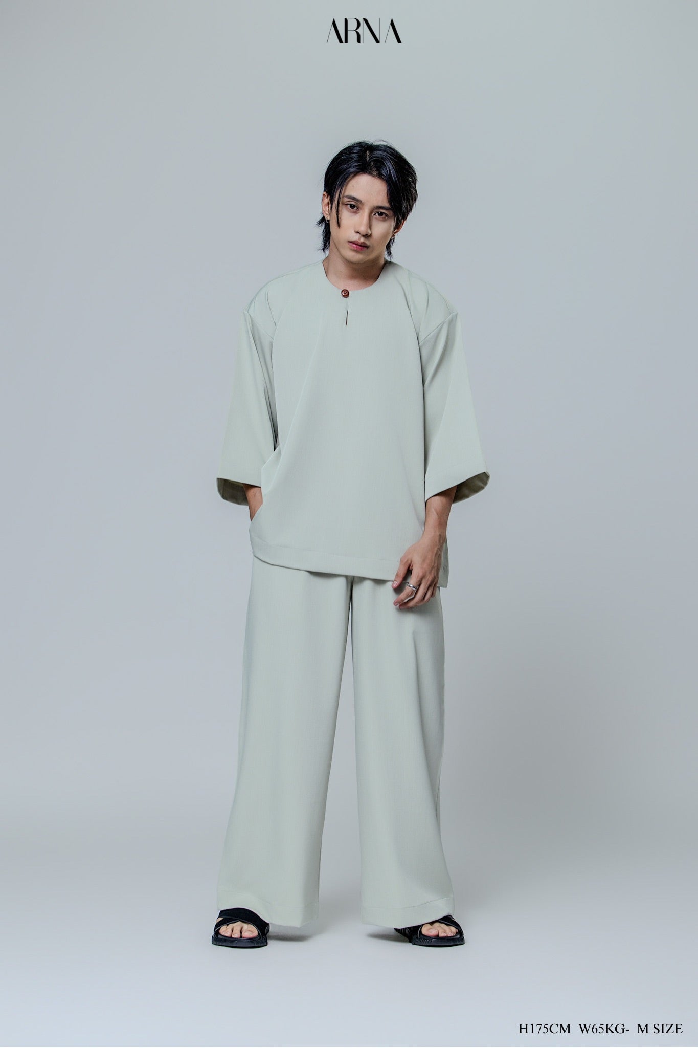 Bentara Baju Melayu in Sage Green