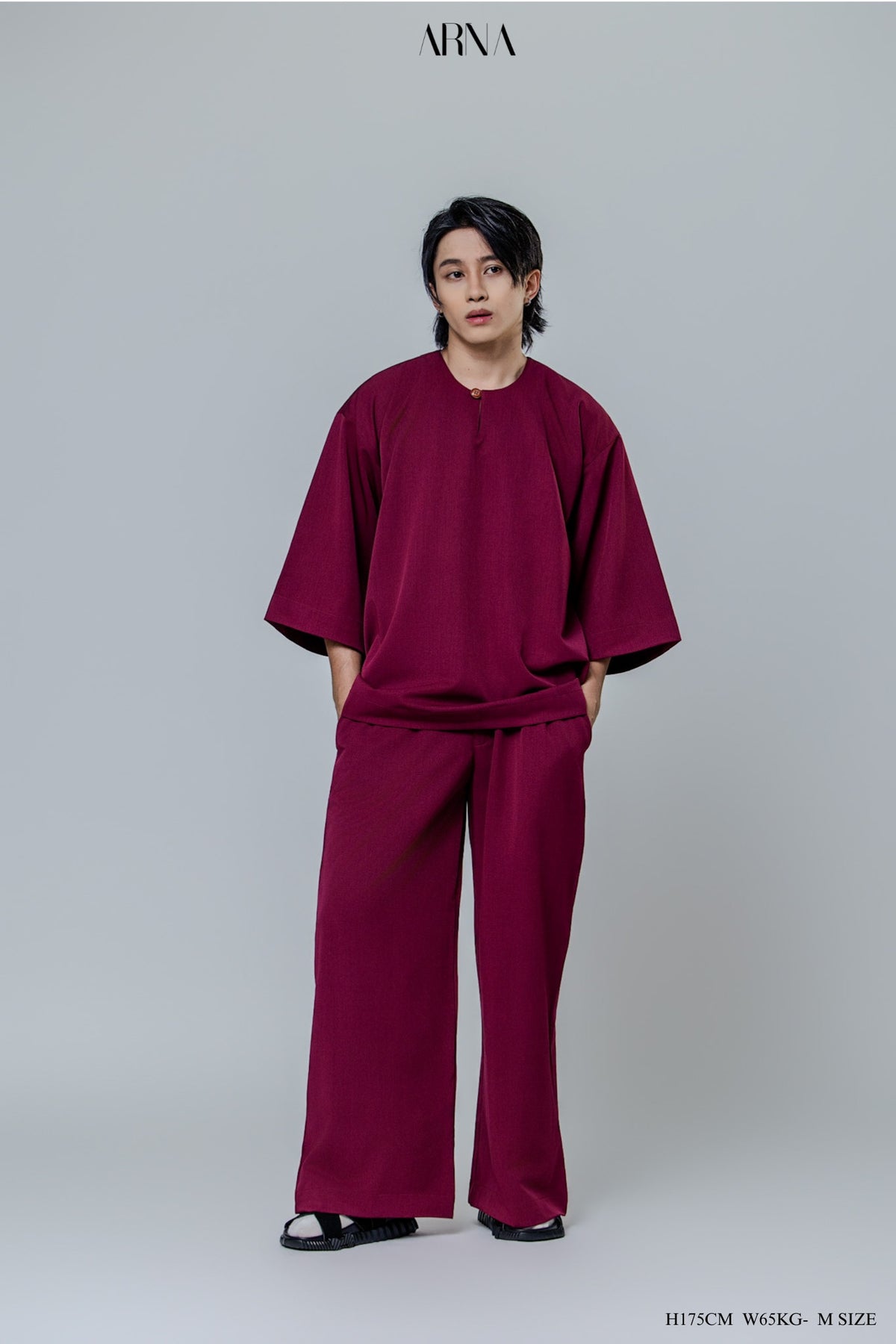 Bentara Baju Melayu in Burgundy