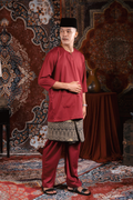 Satria Baju Melayu in Maroon