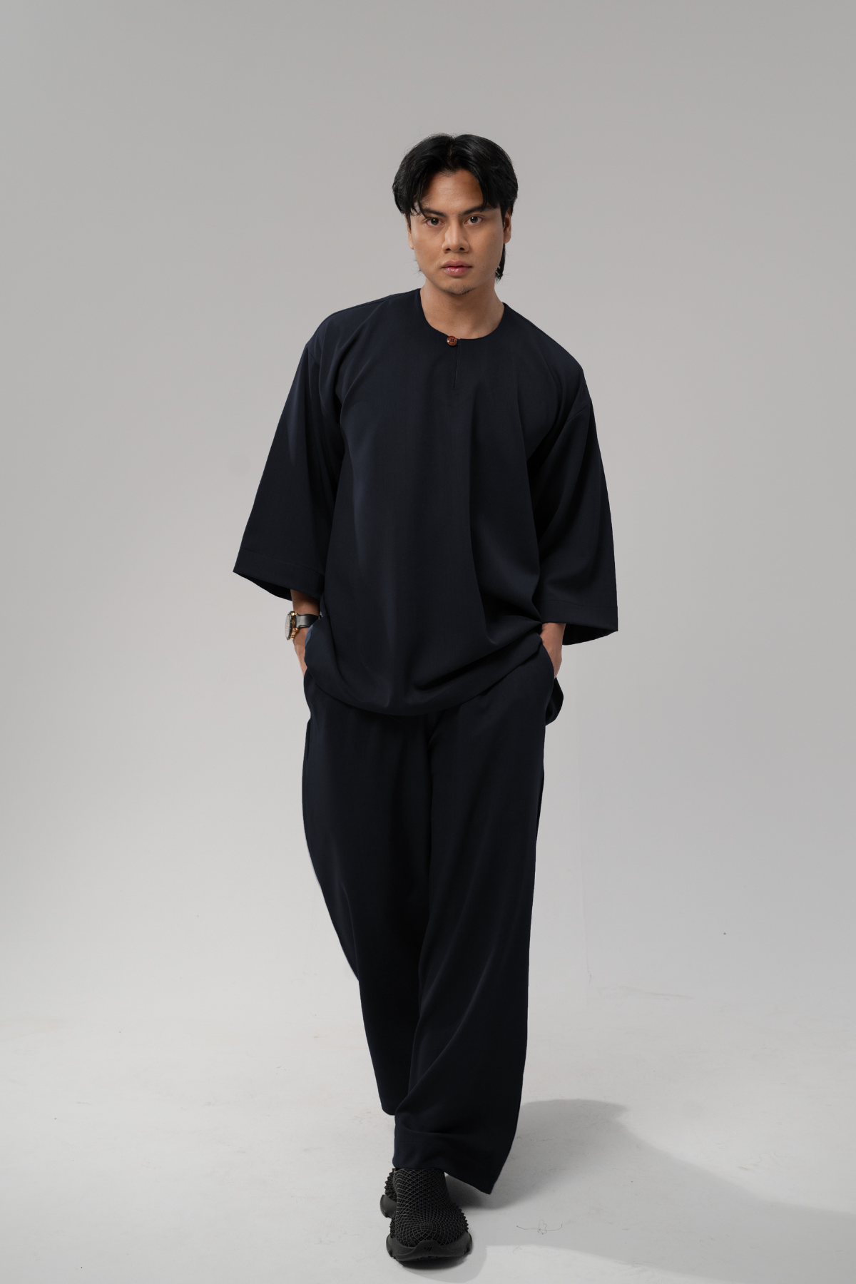 Bentara Baju Melayu in Midnight Navy
