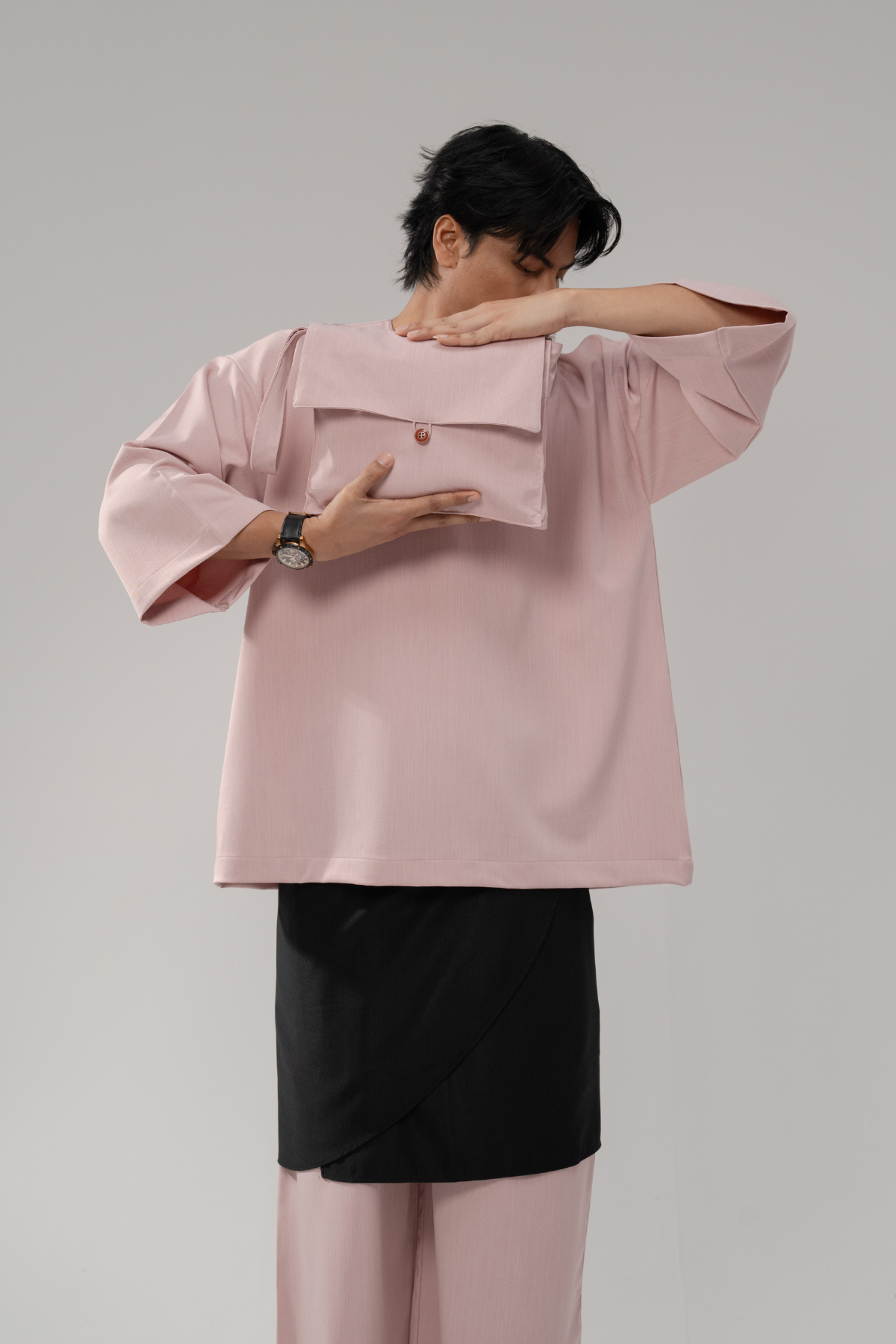 Bentara Baju Melayu in Blush Pink