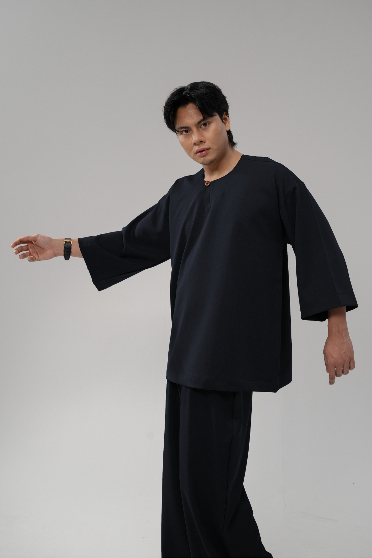 Bentara Baju Melayu in Midnight Navy