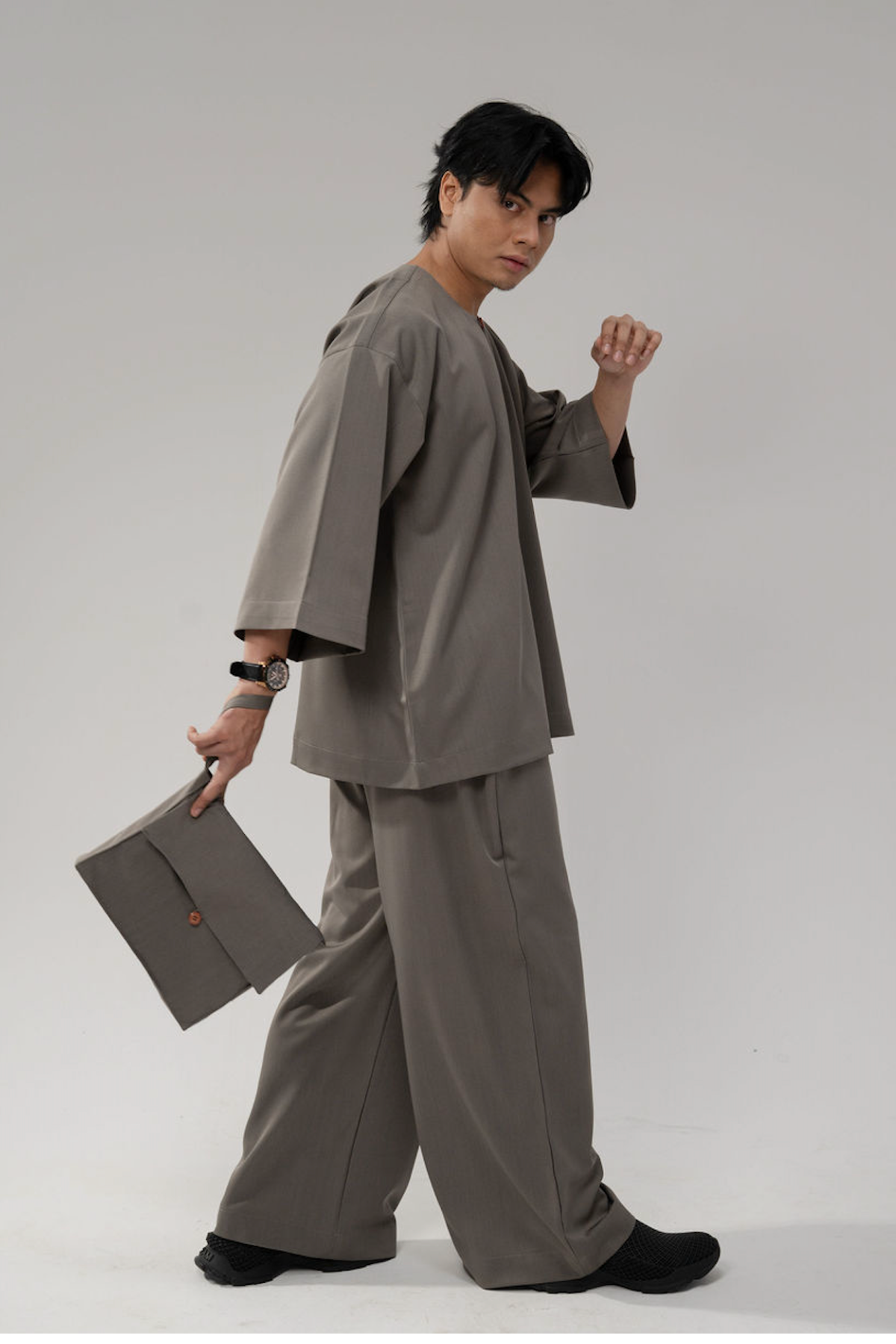 Bentara Baju Melayu in Graphite Grey