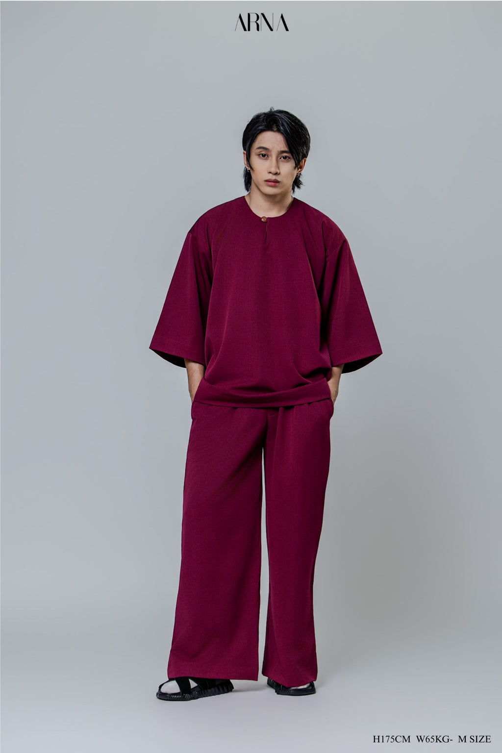 Bentara Baju Melayu in Burgundy