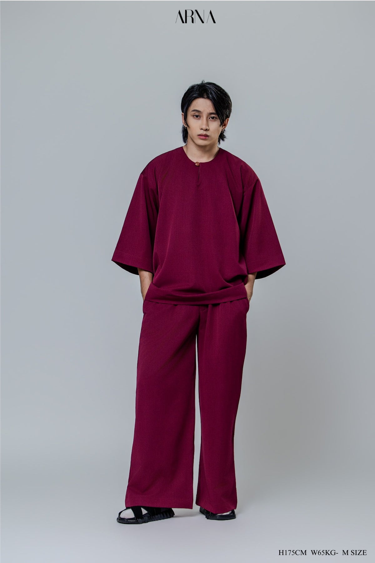 Bentara Baju Melayu in Burgundy