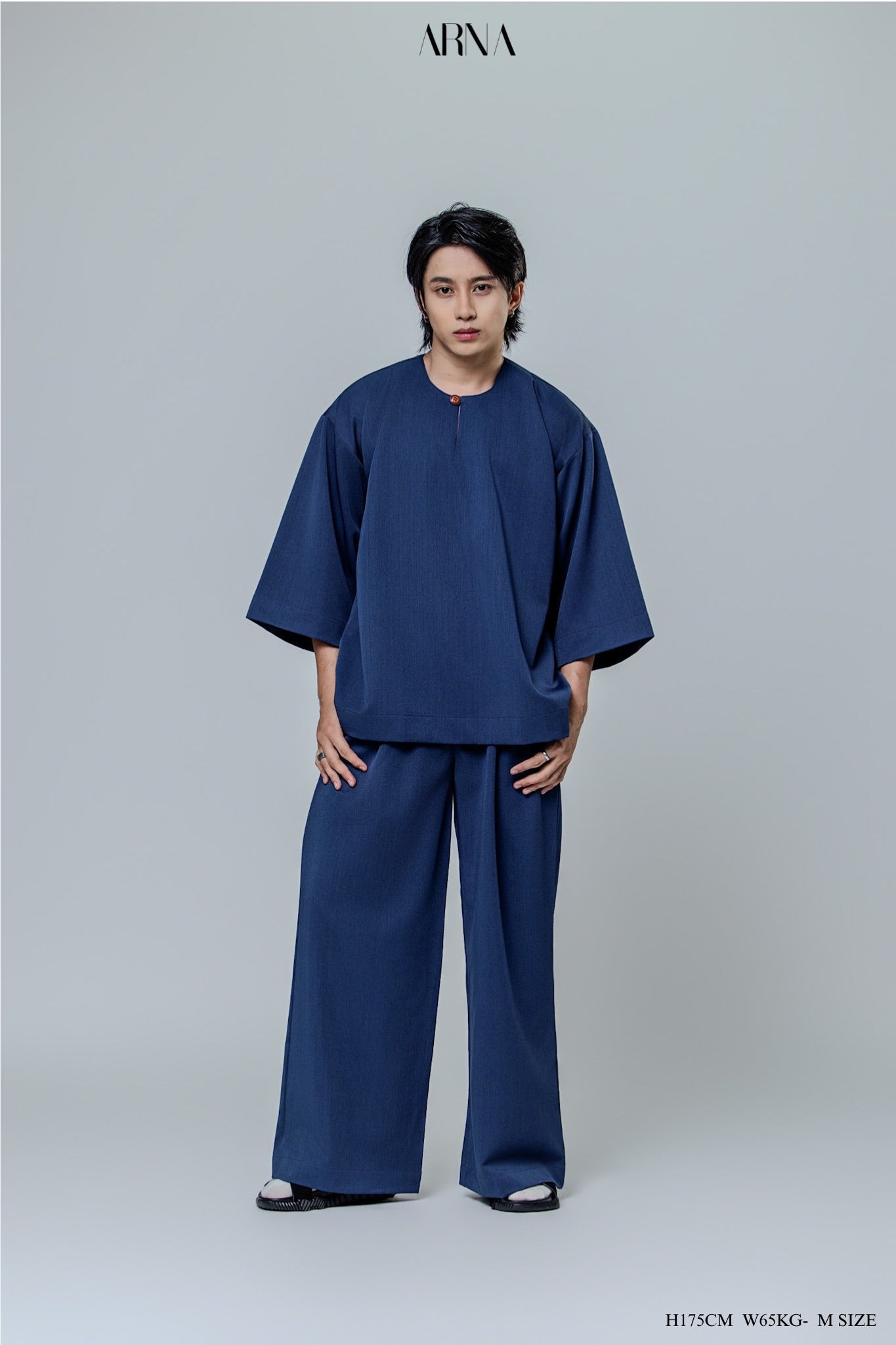Bentara Baju Melayu in Ash Blue