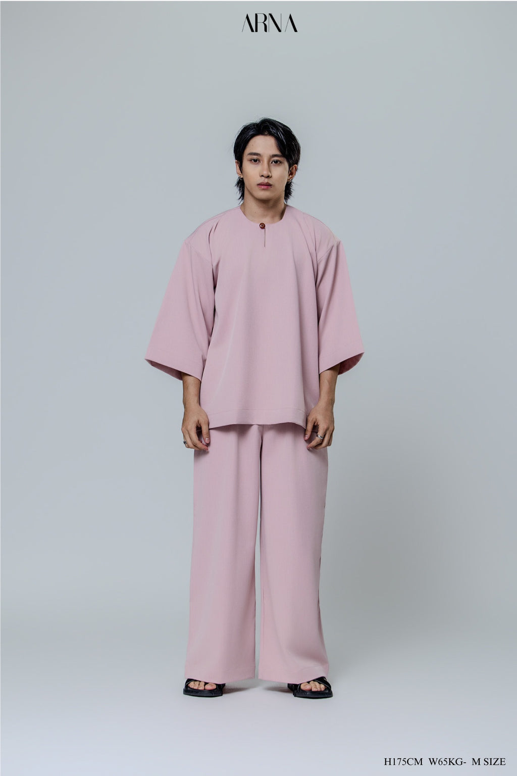 Bentara Baju Melayu in Blush Pink
