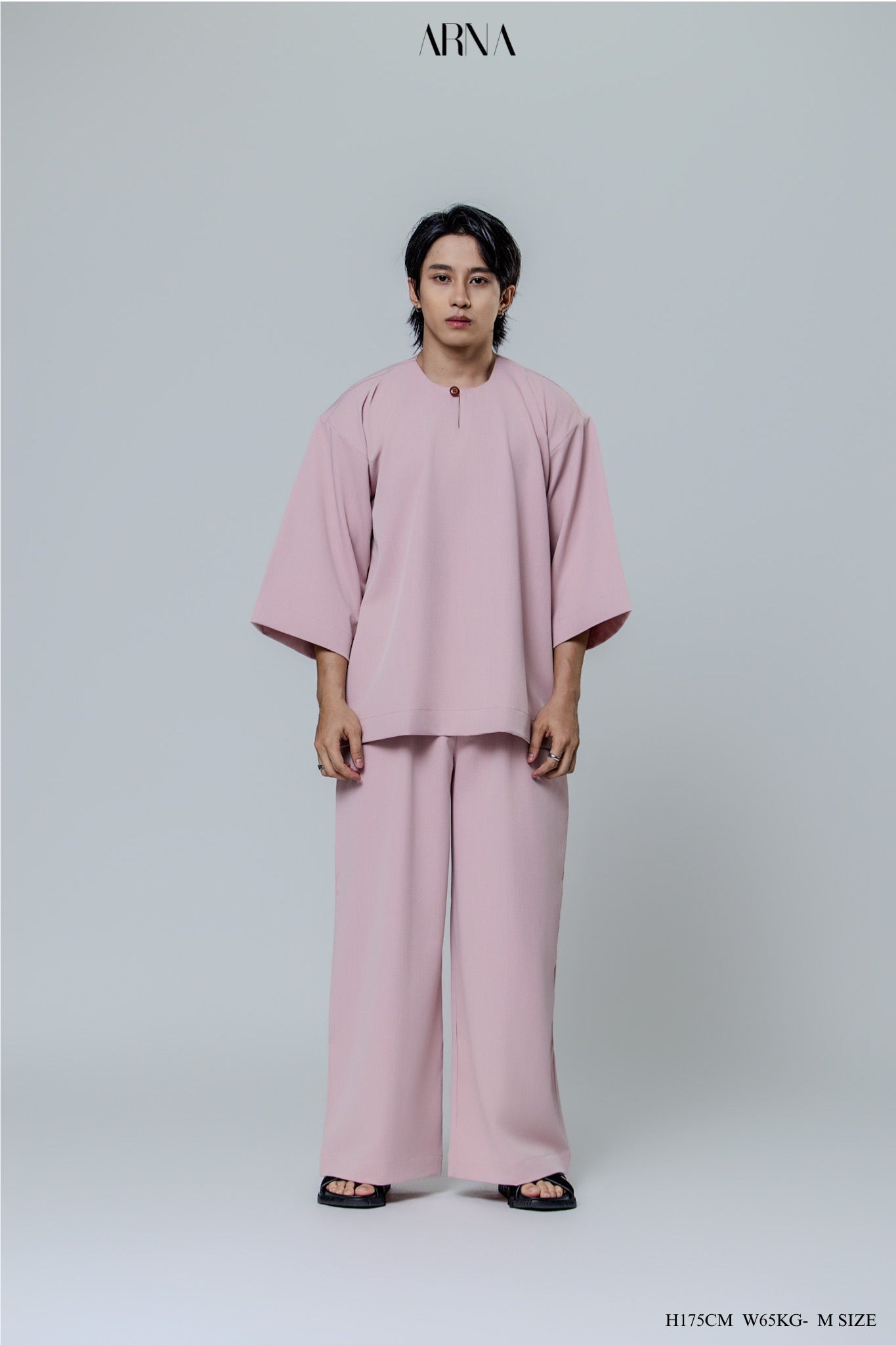Bentara Baju Melayu in Blush Pink
