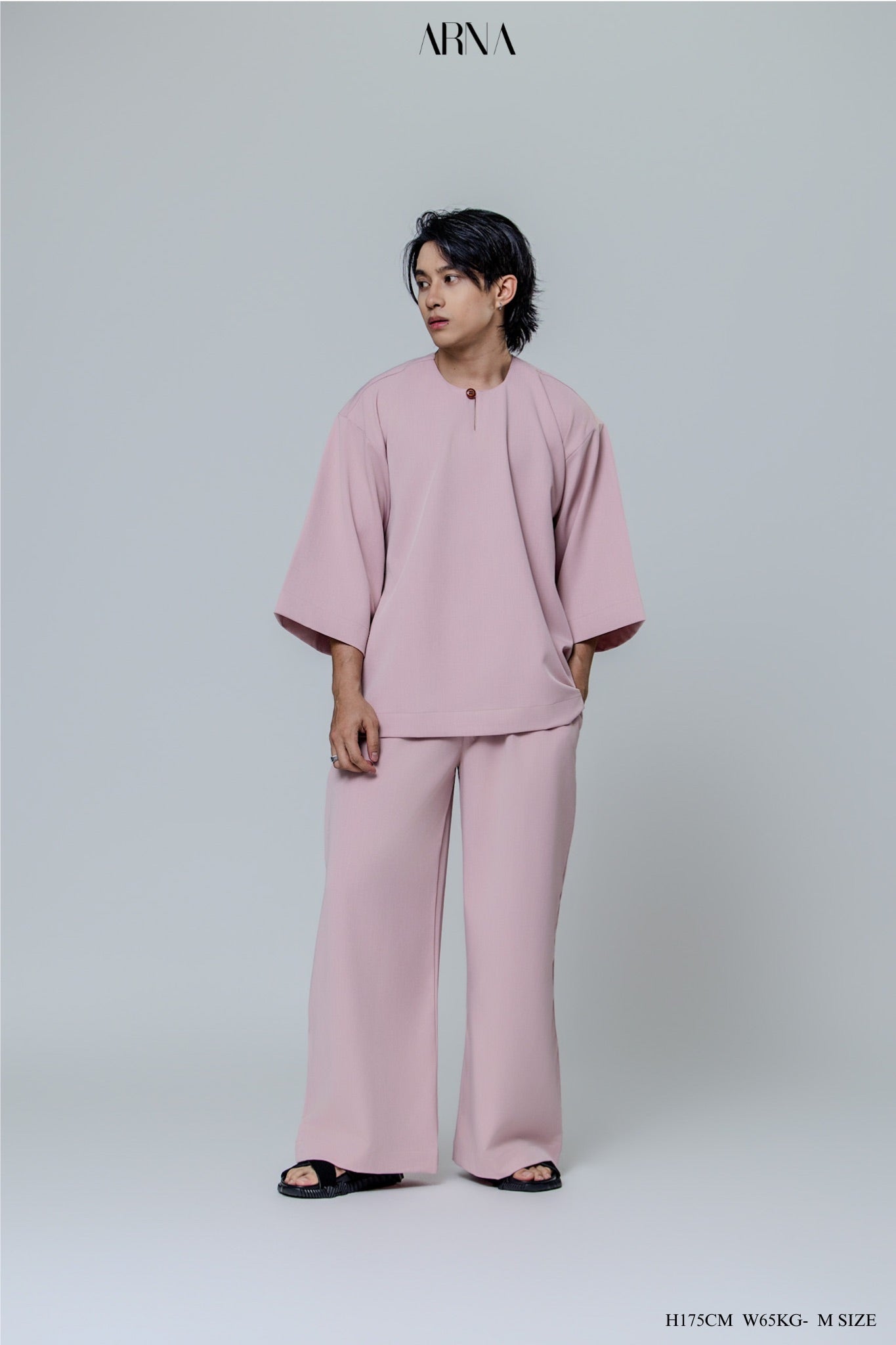 Bentara Baju Melayu in Blush Pink