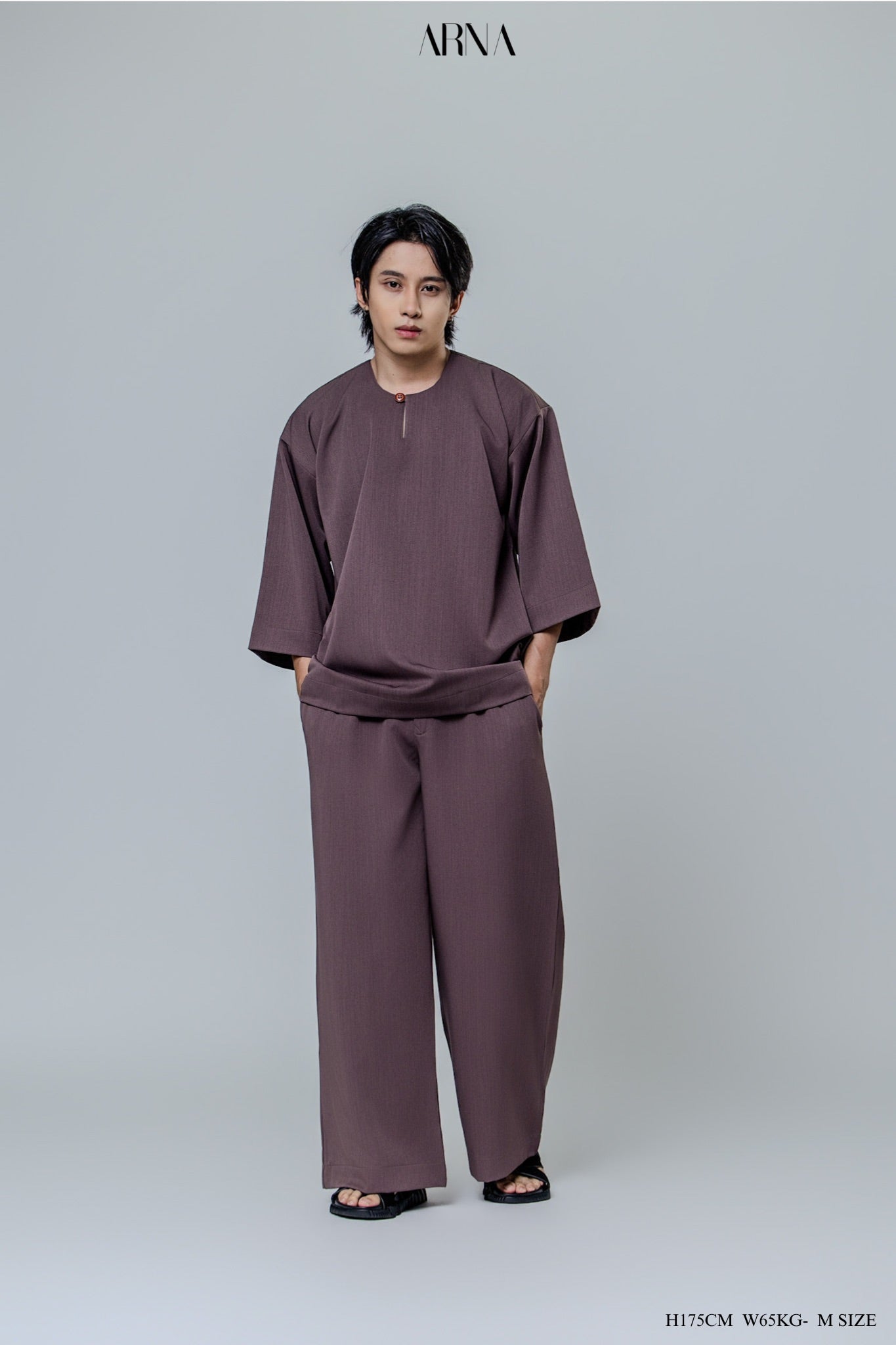 Bentara Baju Melayu in Cocoa Mauve