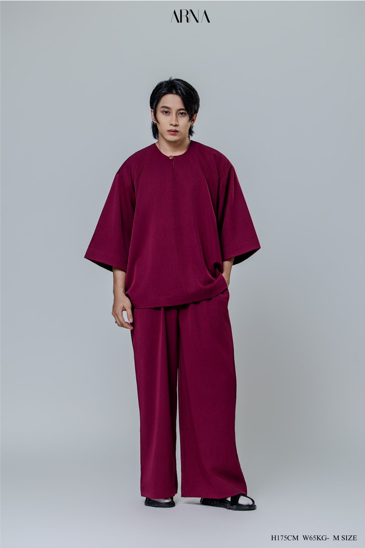 Bentara Baju Melayu in Burgundy