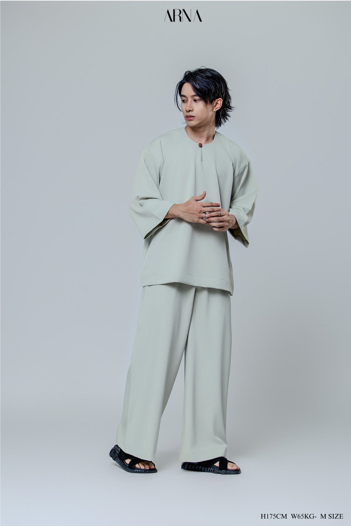 Bentara Baju Melayu in Sage Green