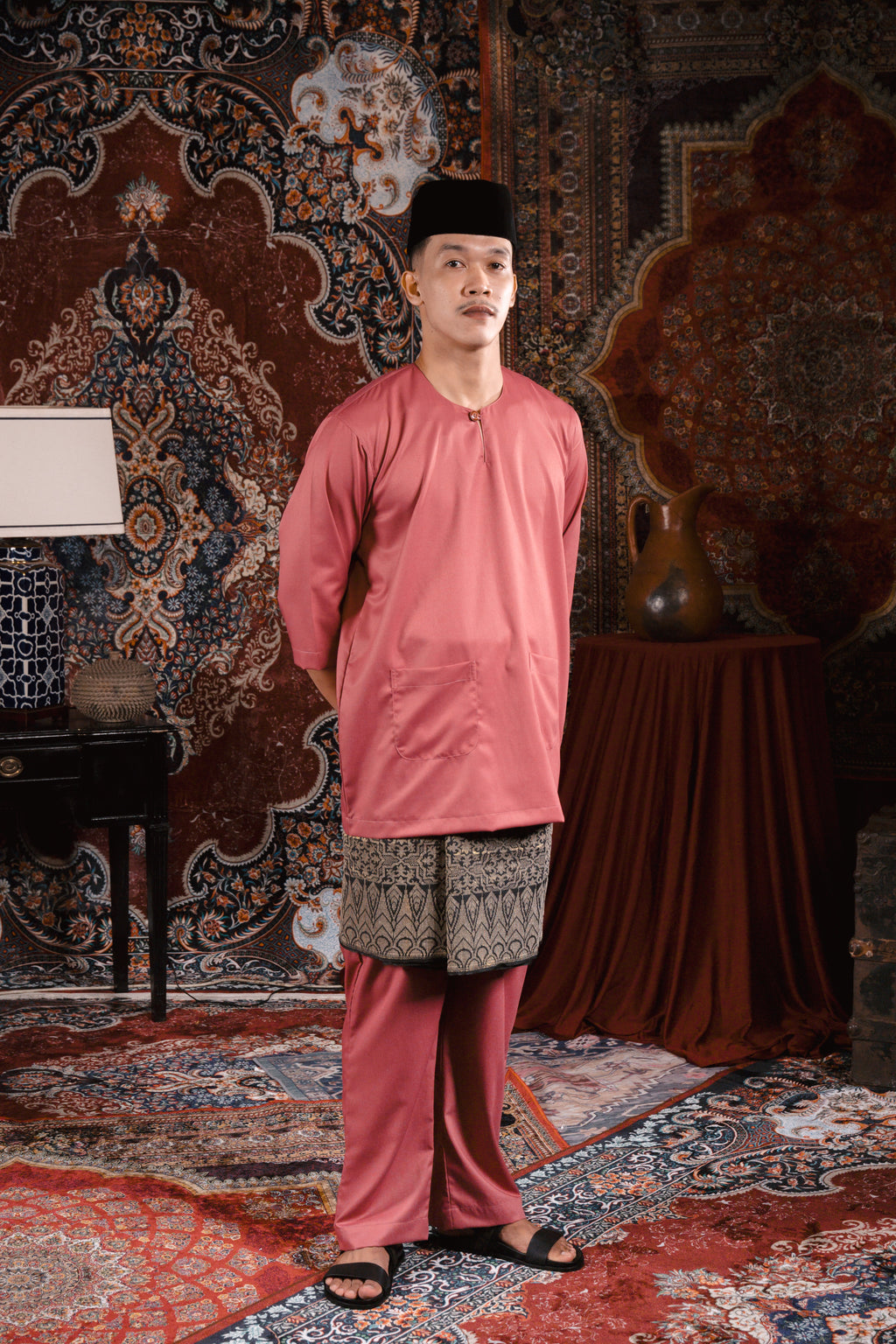Satria Baju Melayu in Dusty Roses